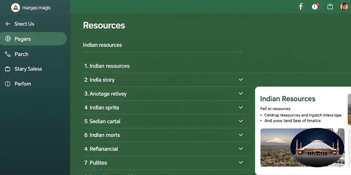 Margao Magic - Resource Management Margao Magic Resource Management Screen showing different Indian resources